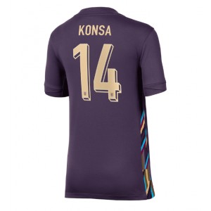 Fotbalové Dres Anglie Ezri Konsa #14 Dámské Venkovní Oblečení ME 2024 Krátký Rukáv